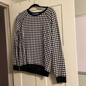 Draper James Natalie Sweatshirt in Black Gingham